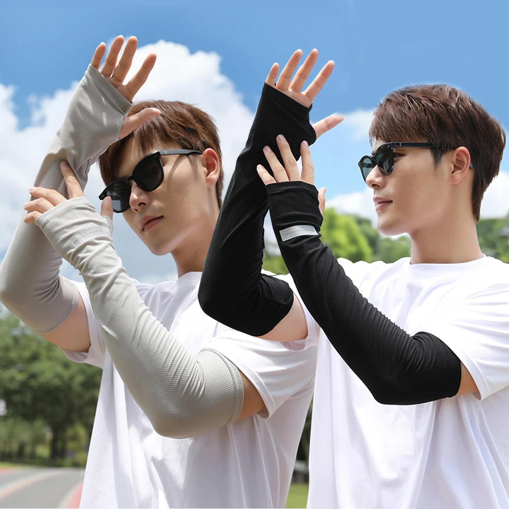 Sweat Absorbent Elastic Sleeve Sunscreen Sleeves Ice Sleeves Outdoor UV Protection Sleeves Driving Gloves Breathable Comfortable