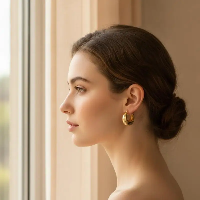 Korean Style Minimalist Classic Earrings Indie Chic Design Hypoallergenic Jewelry for Weekend Picnic Daily Wear