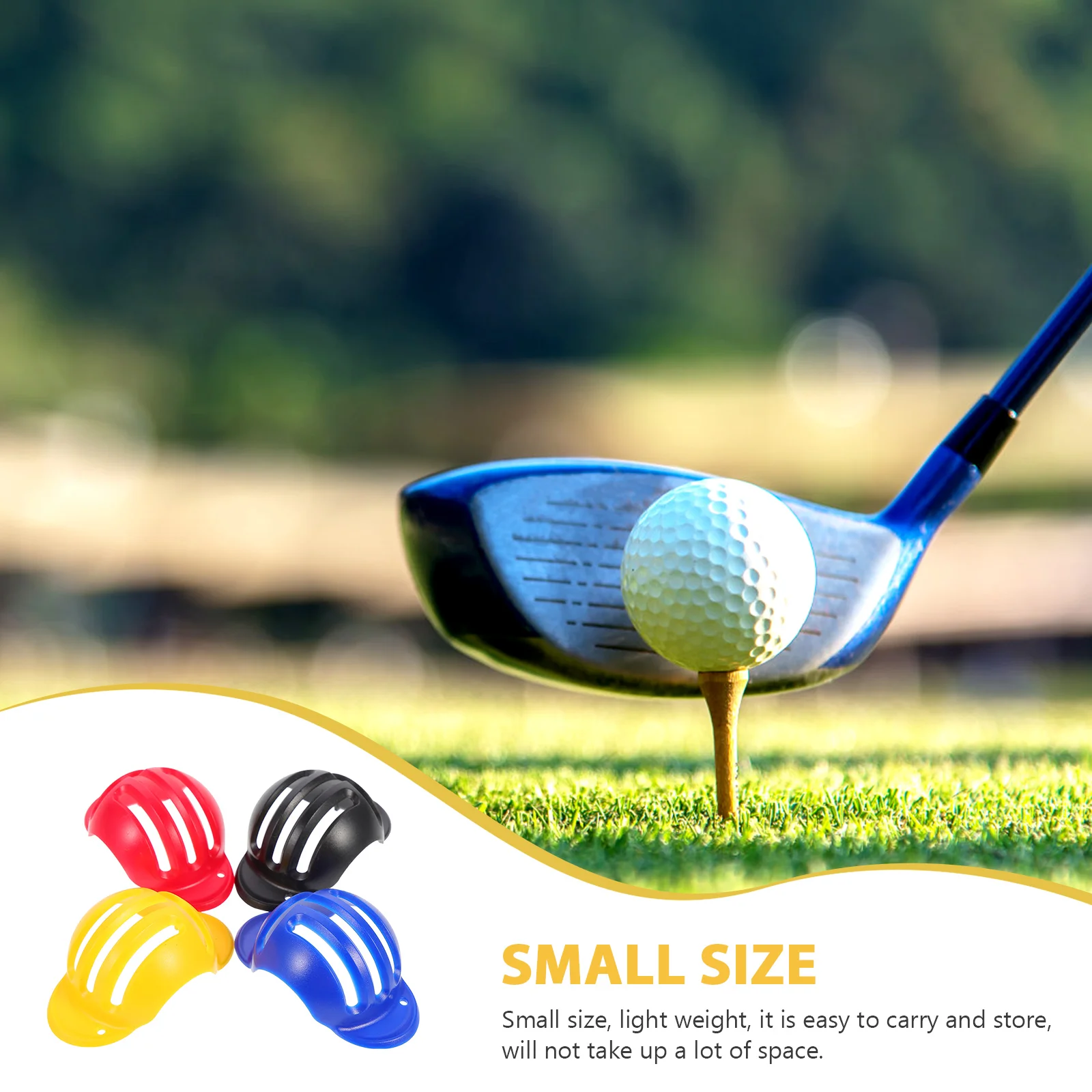 4 قطع من استنسل كرة الجولف المحمول، أداة تحديد محاذاة بلاستيكية ممتازة لممارسة الجولف، حجم صغير وخفيف الوزن #2