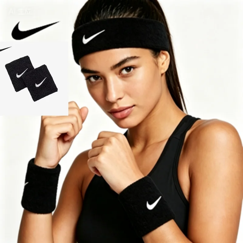 

Unisex Nike Sports Headband and Wristbands Set, Stylish, Comfortable, Breathable and Sweat-Absorbent, NNN07010OS+II5301-010