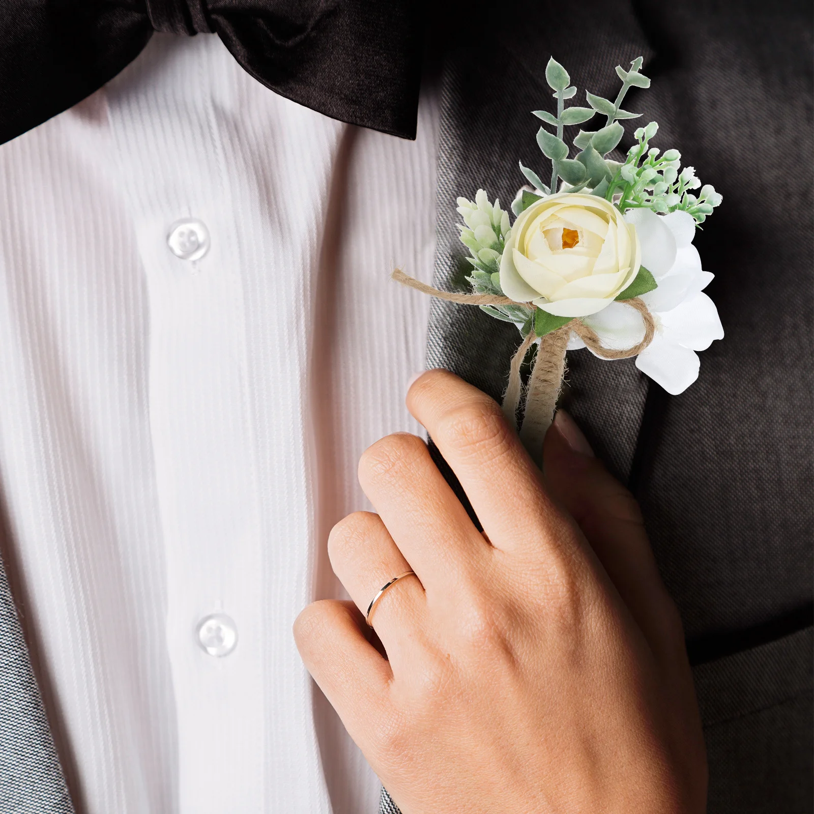 

Boutonniere for Men Wedding Simulated Corsage Decoration Dress Artificial Boutonnieres Man