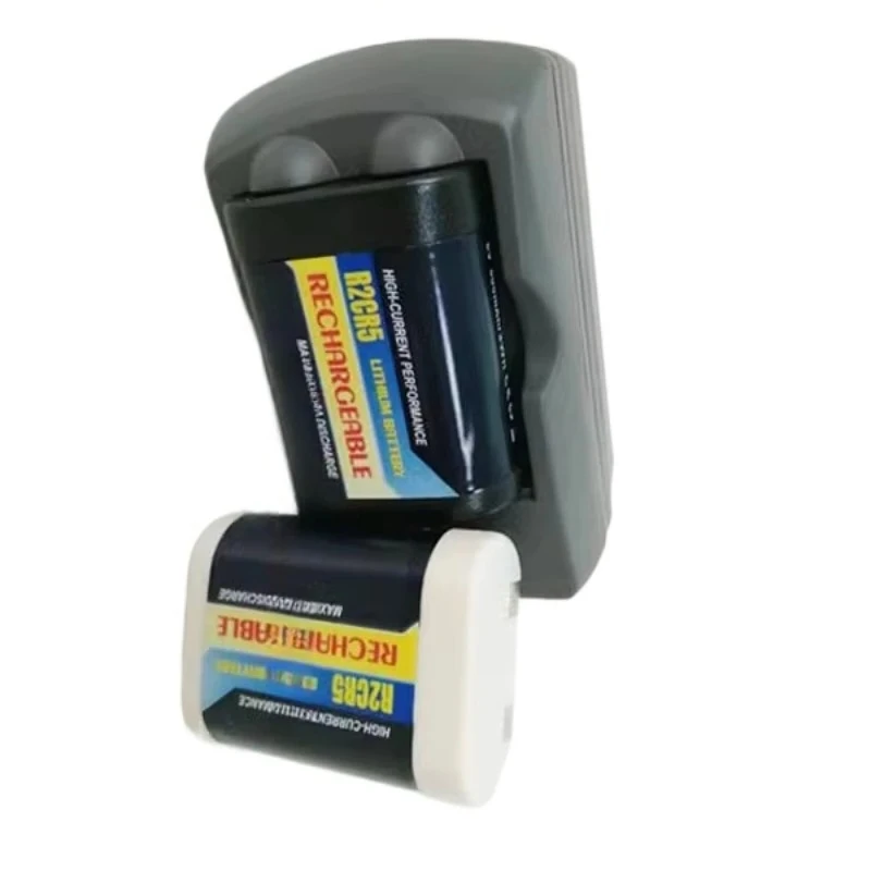 Rechargeable Lithium Battery+ Charger for Canon R2cr5 2CR5 EOS 1  EOS 3 6V Camera Battery High Quality Bateria 6V 500mAh