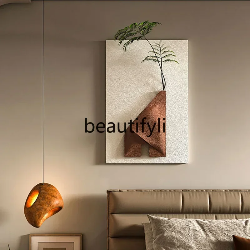 New arrive  3D Relief Entryway Hanging Painting High-End Living Room Decorative Painting Premium Sandstone Texture Wall Art