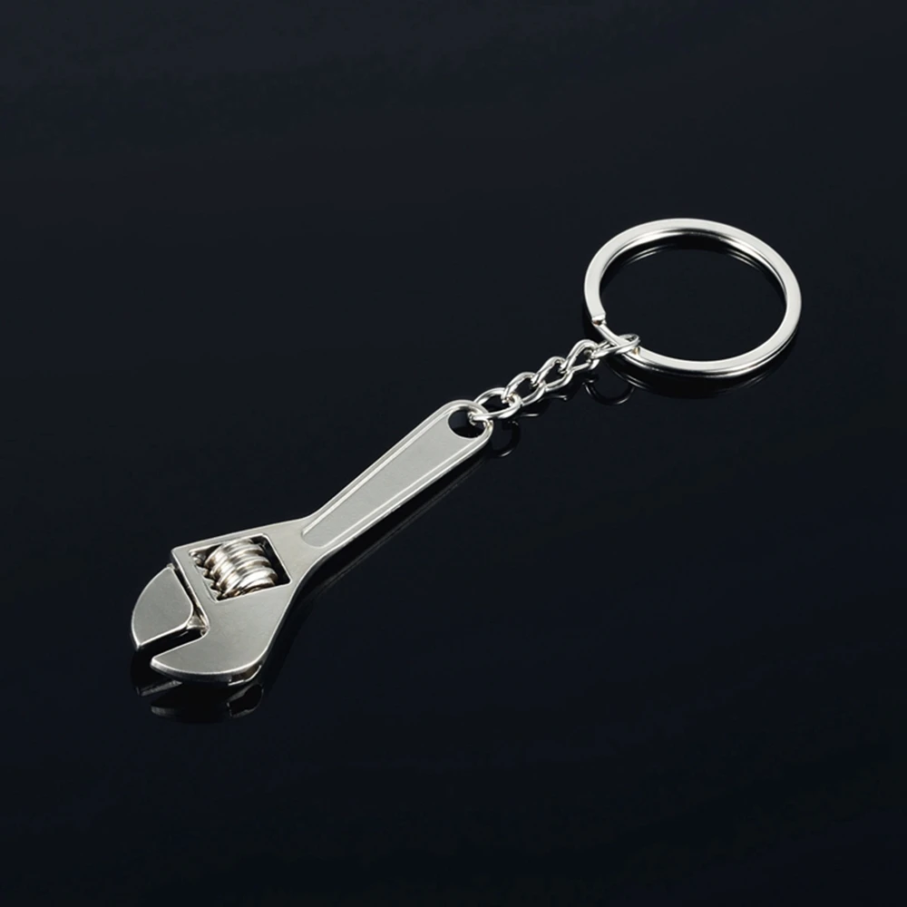 Krachtige Creative Mini Adjustable Wrench Keychain Realistic Machine Tools Model Spanner Key Chain Ring Key Holder Keyfob