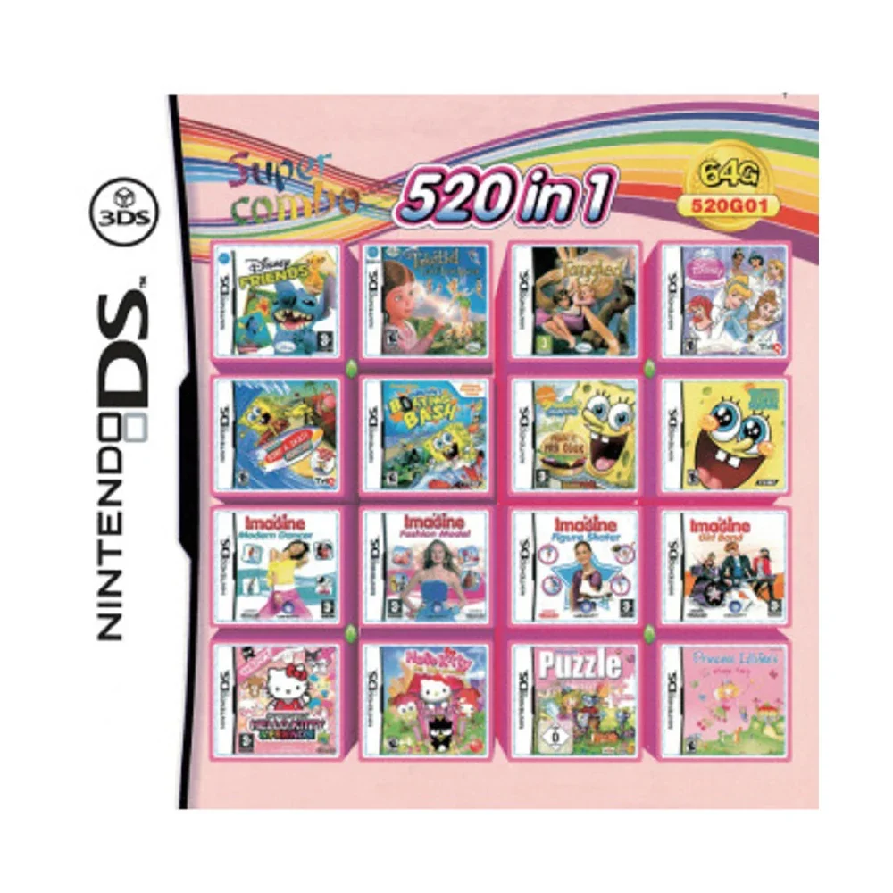 Carte da gioco per compilazione 23 in 1 DS NDS 3DS 3DS NDSL Cartuccia di gioco Scheda Lettore portatile per videogiochi (scheda R4)