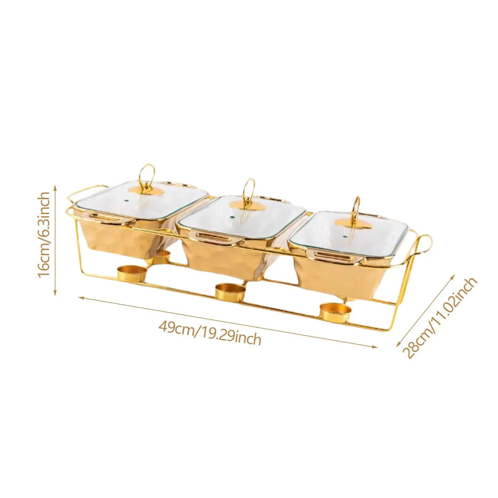 شاشة بوفيه طبق الغضب مع غطاء سعة كبيرة، أطباق تقديم ممتازة، صواني تدفئة لحفلات الزفاف والمناسبات والعطلات