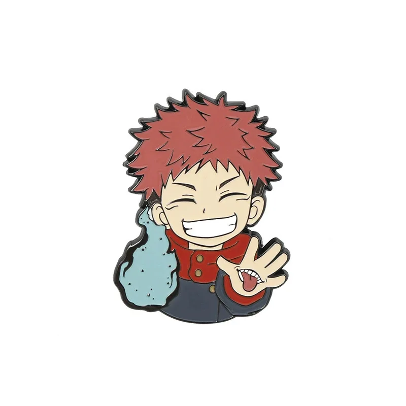Gojo Satoru Itadori Yuji Enamel Pins Anime Role Eye Mask Figure Manga Brooches Badge Cartoon Jujutsu Cosplay Accessories Jewelry image 5