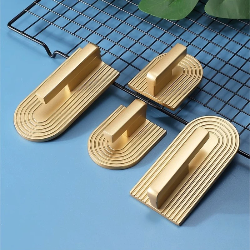 

Modern Minimalist High - end Luxury Golden French - style Handles for Wardrobe Drawer and Shoe Cabinet Doors Sold in Pairs