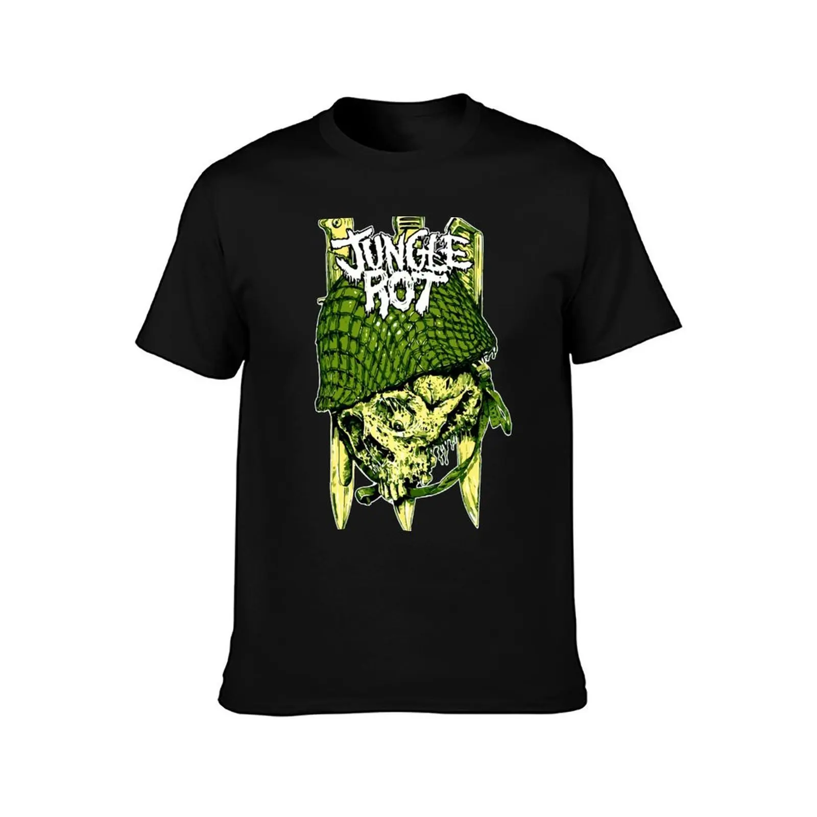 Jungle Rot Merch T-Shirt Basic Plain Short Sleeve Crew Neck Tee T-Shirt