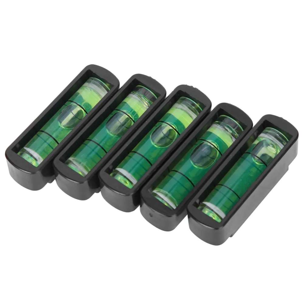 Mini nivel de burbuja ABS duradero, soporte transparente de alta precisión, nivel de trípode de cámara acrílico, trípode RV, 10 Uds.