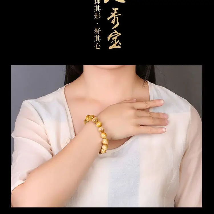 Natural Golden Tiger Eye Stone Round Beaded Bracelet 2026 Collectible Unisex Jewelry For Daily Wear Birthday Zodiac Birth Year