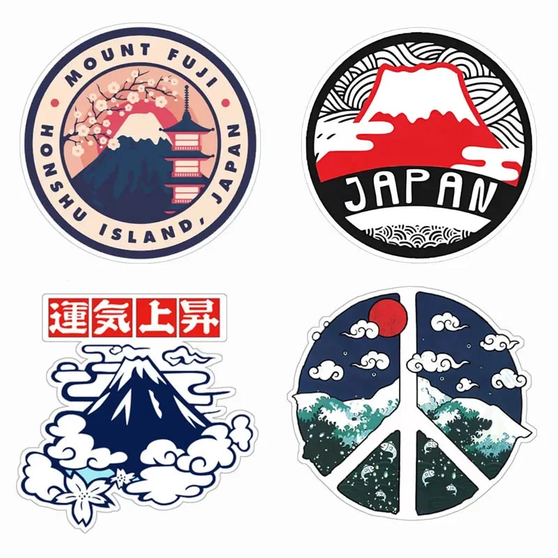 JDM Mount Fuji Japanese Waterproof Vinyl Decals, Stickers for Car Window Windshield Motorcycle Helmet Laptop Scooter Decor