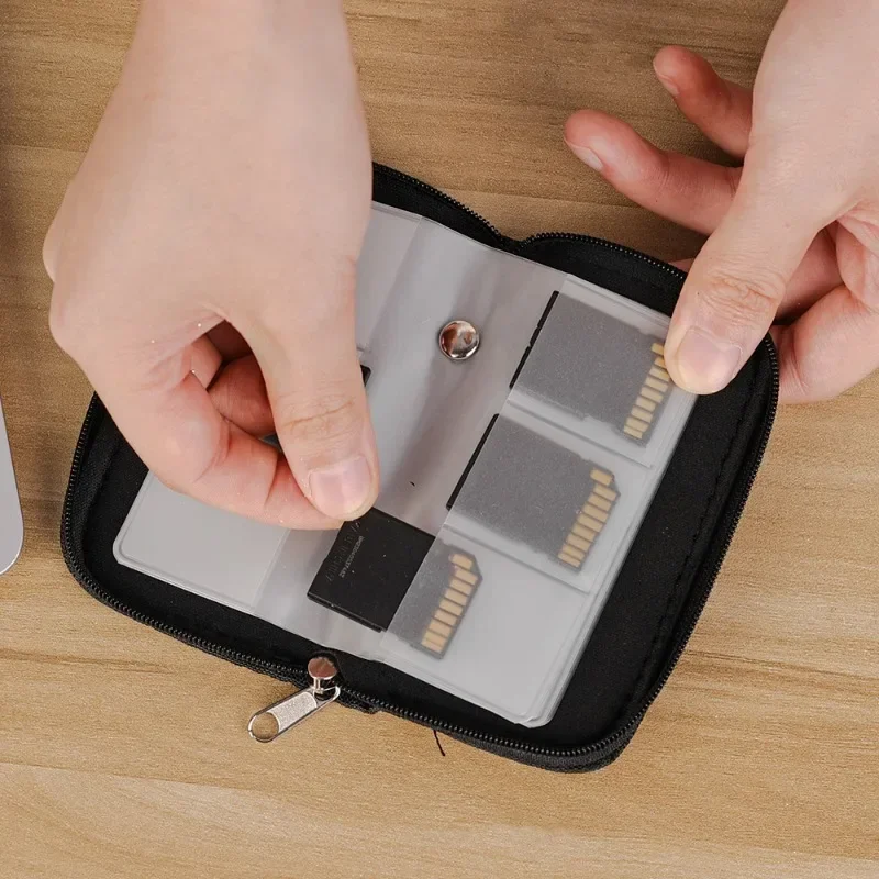 22 Slots Function Memory Card Cases Credit Holder For Micro SD CF MS DS Men Women Stick Storage Bag Carrying Pouch Protector