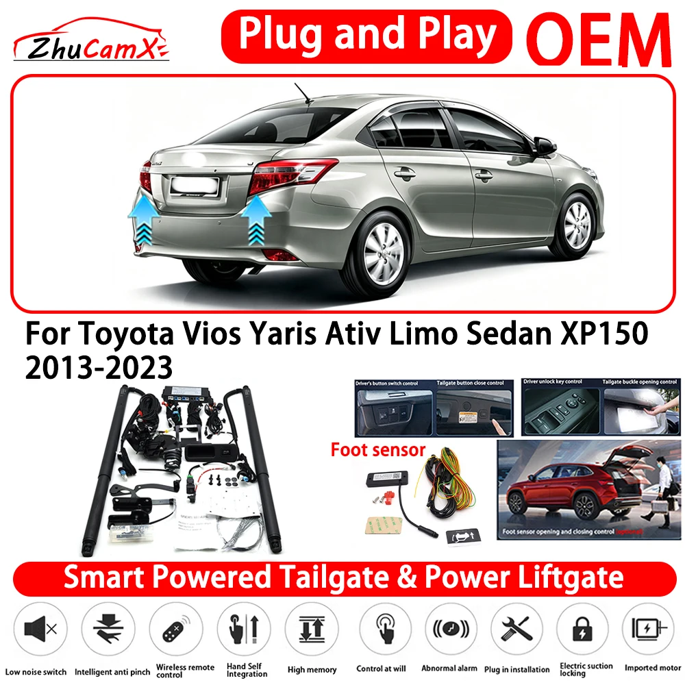 for Toyota Vios Yaris Ativ Limo Sedan XP150 2013-2023 OEM Smart Powered Tailgate Power Liftgate Automatic Rear Trunk Tailgate