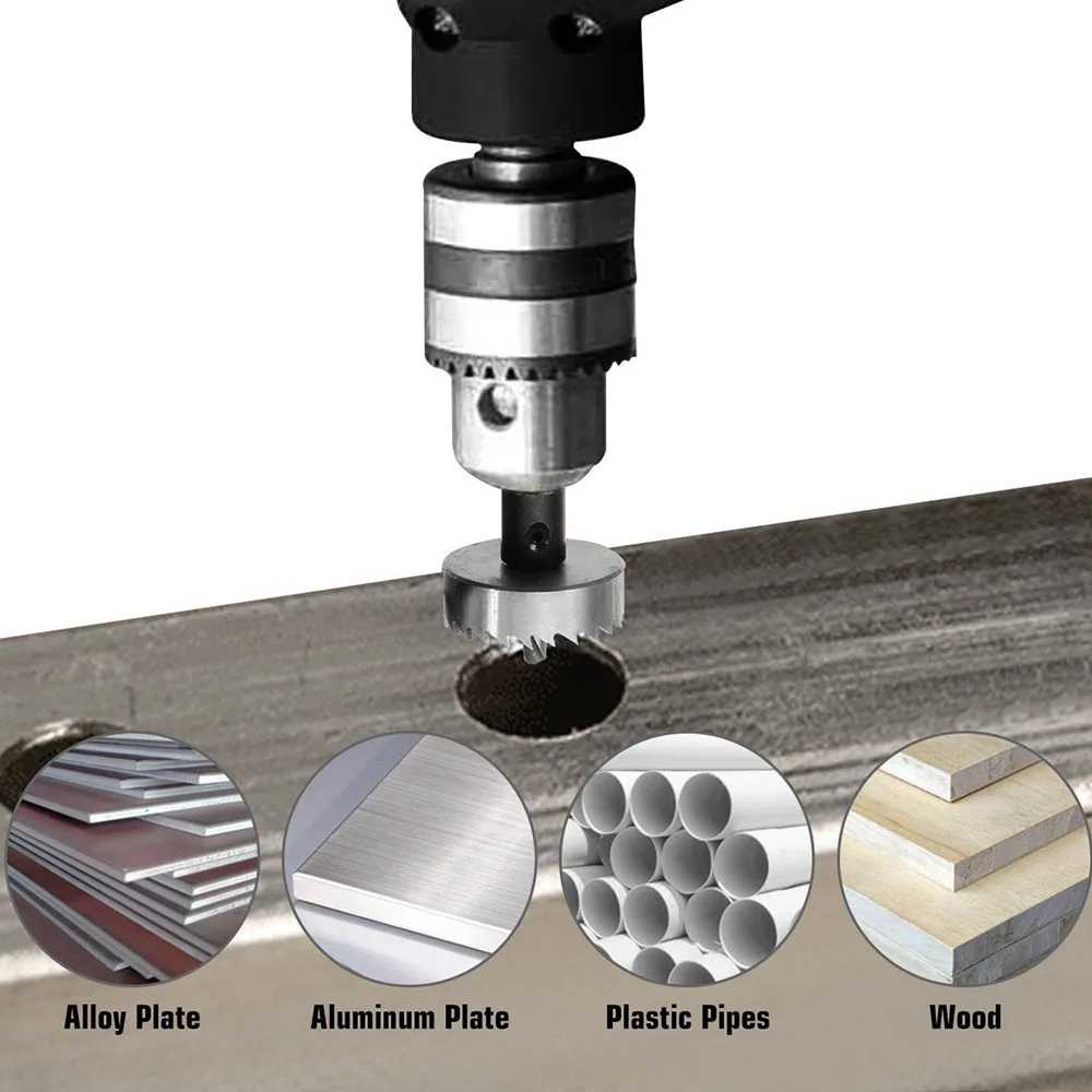 1PC HSS sega a tazza 12-120mm set di utensili per mandrino apriscatole in acciaio ad alta velocità per la lavorazione dei metalli di perforazione di metalli sottili