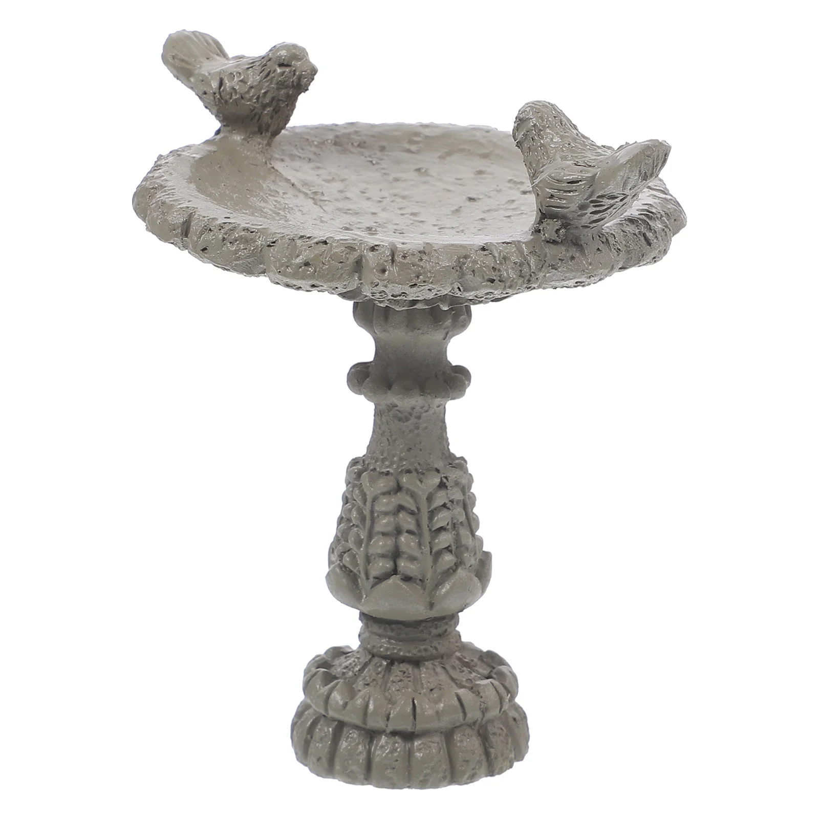 Dollhouse Grey Stone Bird Bath Pool Simulation Decor Accessories Micro Landscape Fountain