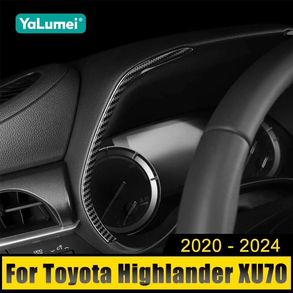 

For Toyota Highlander Kluger XU70 2020 2021 2022 2023 2024 Car Dashboard Display Meter Ring Speedometer Gauge Cover Trim Frame