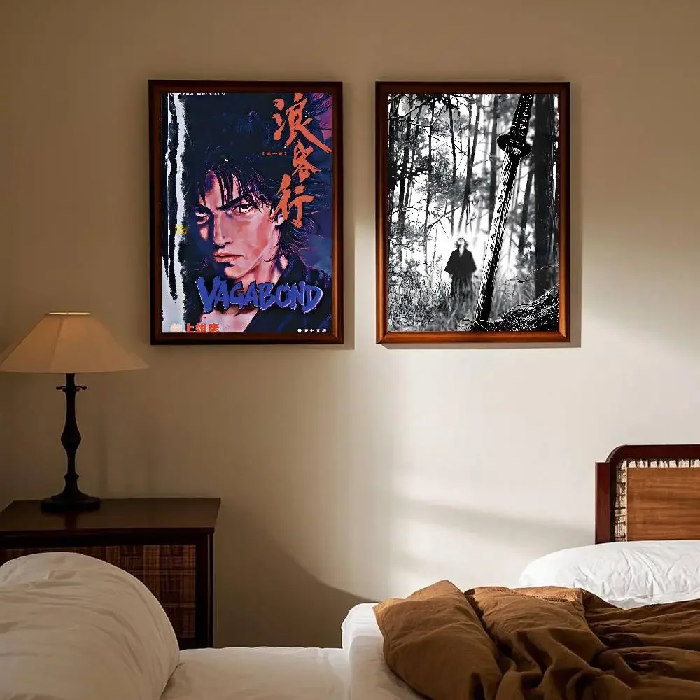 V-Vagabond Manga Man Herz Anime Comic Poster HD Kunst klebrige Wand wasserdicht Zuhause Wohnzimmer Schlafzimmer Bar ästhetische Dekoration