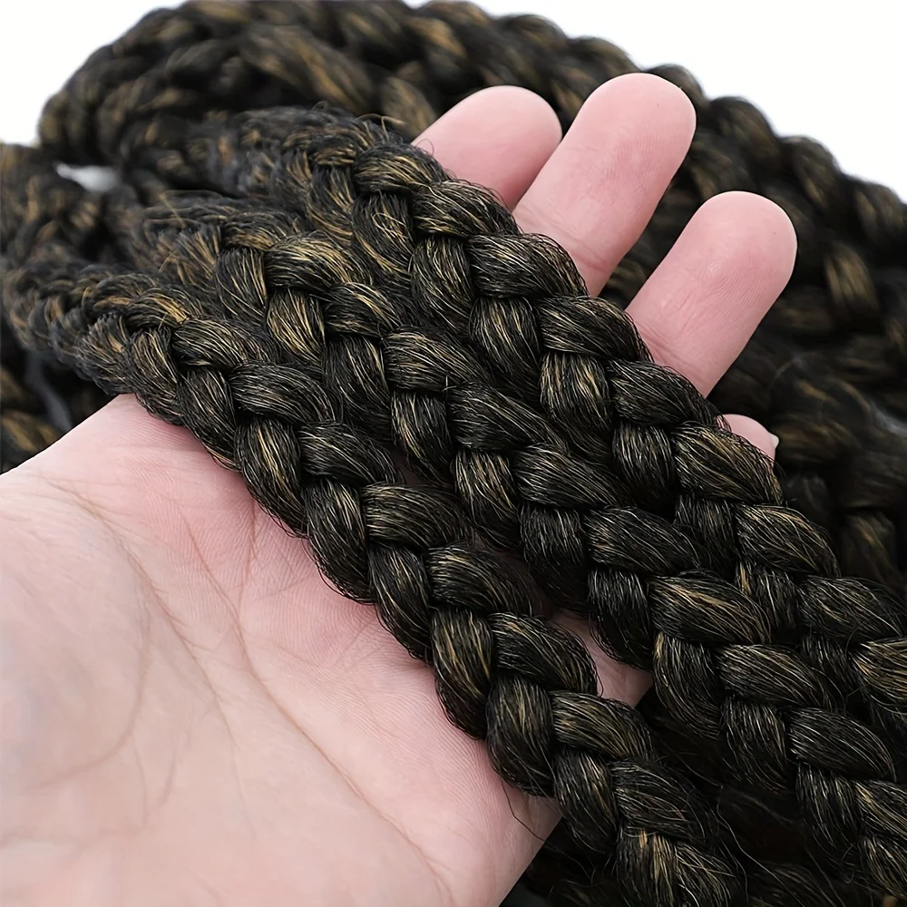 Rambut Crochet Kepang Kotak Bob 10 Inci dengan Ujung Keriting Rambut Sintetis Rambut Kepang Crochet untuk Wanita