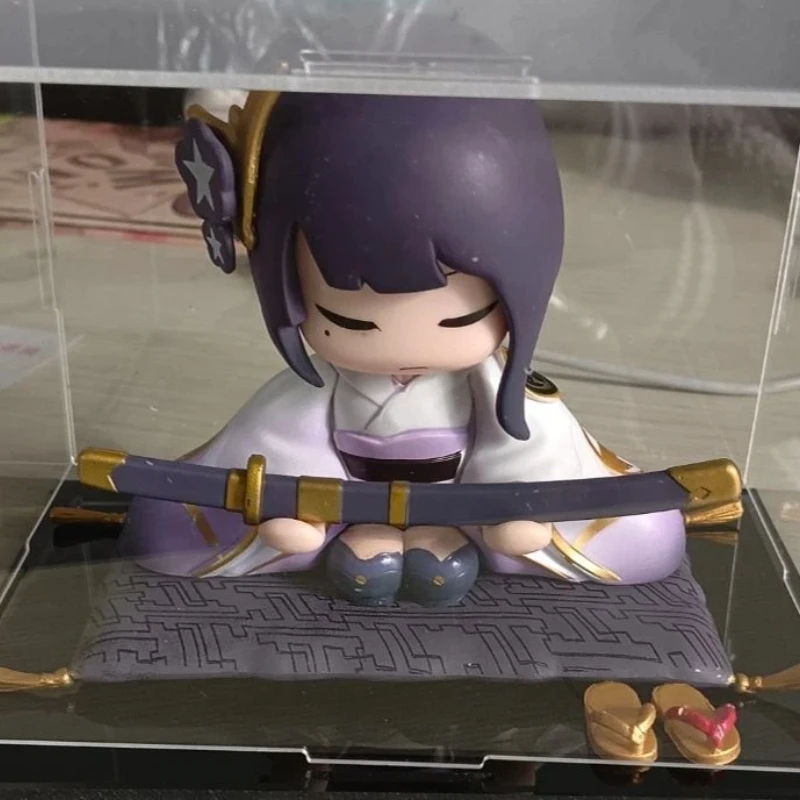 Anime Figur Genshin Impact Beelzebul 10 cm PVC Raiden Shogun Modell Spielzeug Für Jungen Geschenk Sammlung Action-figuren Weihnachten Geschenke