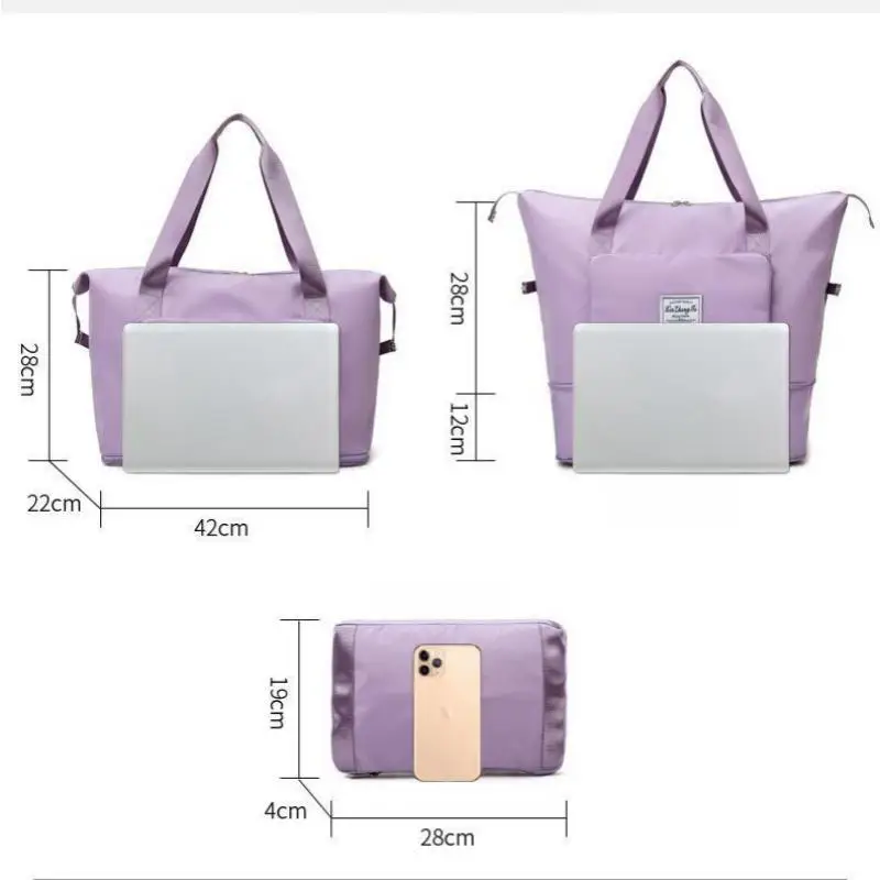 Saco de viagem dobrável de grande capacidade para mulheres, separação seca e úmida, saco de fitness, bolsa de natação, sacola de bagagem portátil, novo, 2024