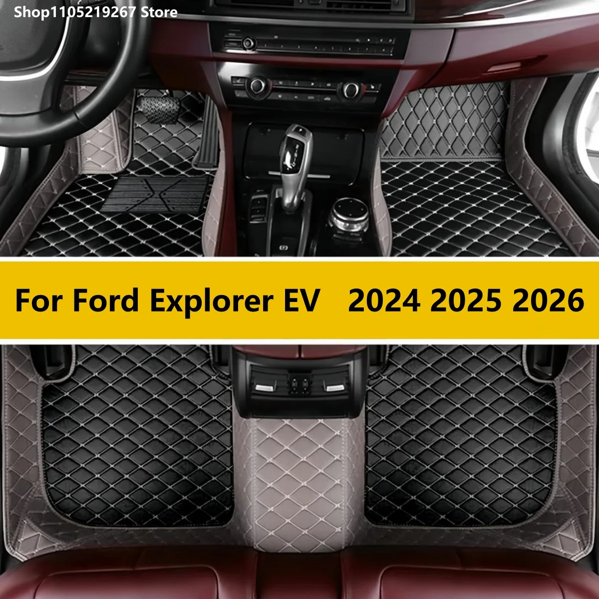 

Автомобильные коврики для Ford Explorer EV 2024 2025 2026, коврики для автомобилей, всепогодный водонепроницаемый полный комплект