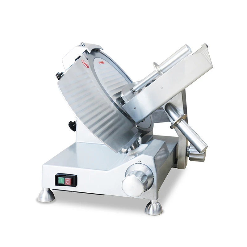 250mm 10 Inch 240W Semi-Automatic Electric Frozen Meat Slicer Full Aluminum New Meat Slicing Machine For Restaurant Retail Home