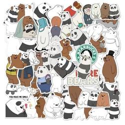 50pc Bare bear Sticker Laptop Guitar Skateboard Luggage Funny Graffiti Stickers