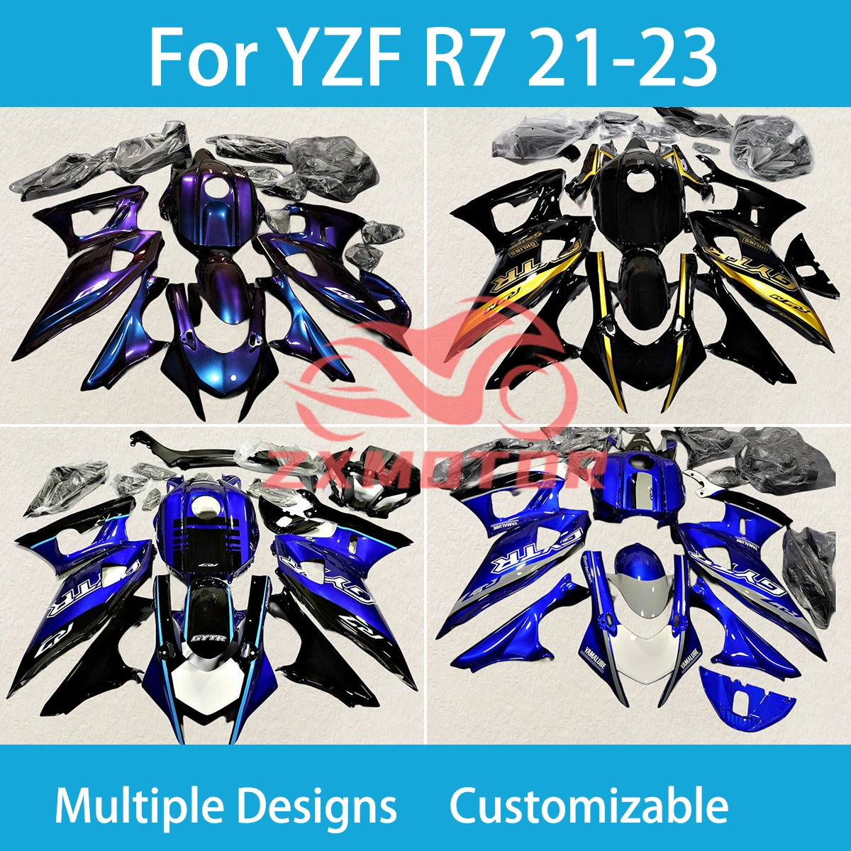 

For YAMAHA YZFR7 21 22 23 Trail Bike Fairing Kit YZF R7 2021 2022 2023 Motorcycle Complete Body Plastics Covers Fairings