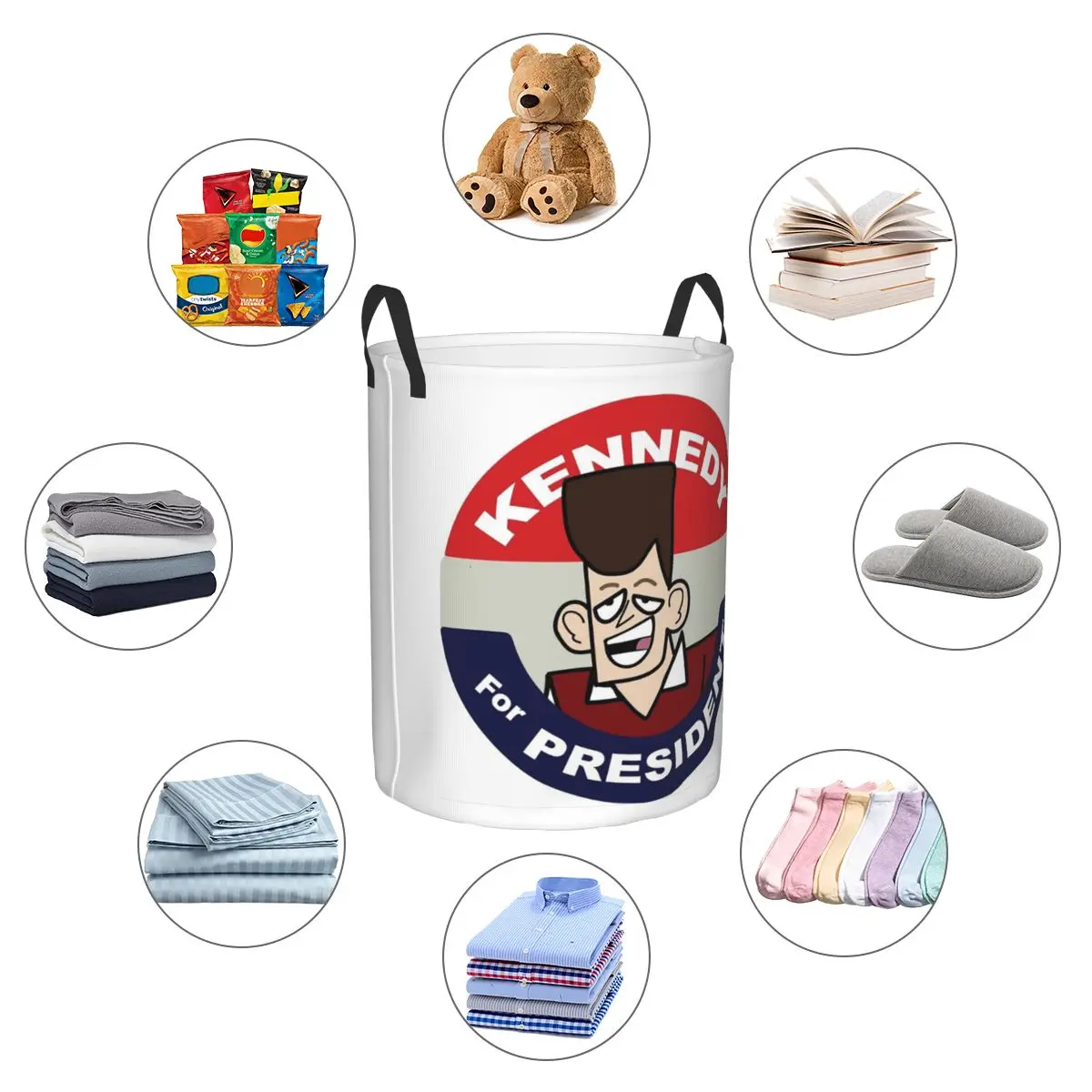 استنساخ عالية Jfk سلال الغسيل القابلة للطي الملابس القذرة اللعب أشتات سلة التخزين دلو كبير مقاوم للماء للأطفال المنزل