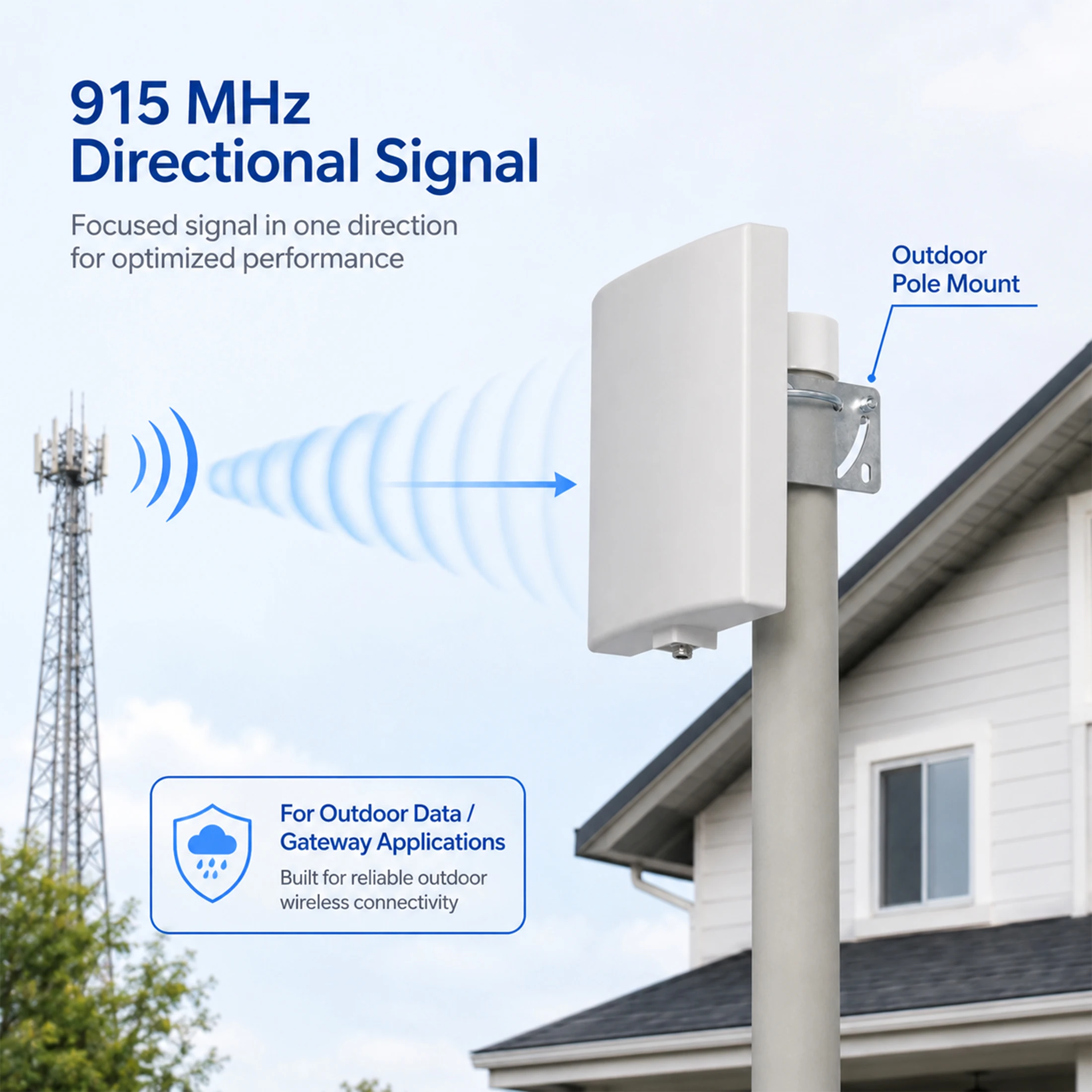 915MHz UHF RFID Circular Flat Panel Antenna with LoRaWAN ISM nb-IOt RF 9dBi for Wireless Communication