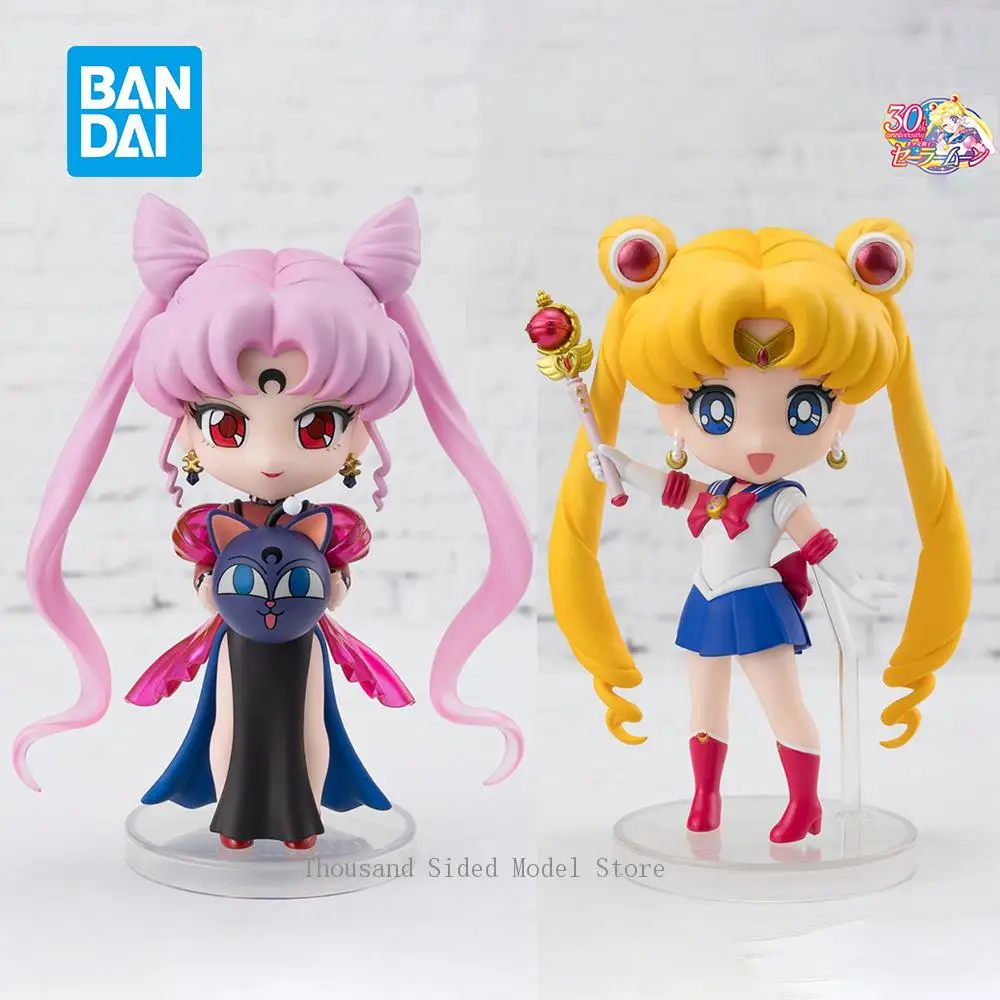 

Original Bandai Figuarts Mini Bishoujo Senshi Sailor Moon Black Lady Luna-P Crystal Star Compact Edition Action Figure Model Toy