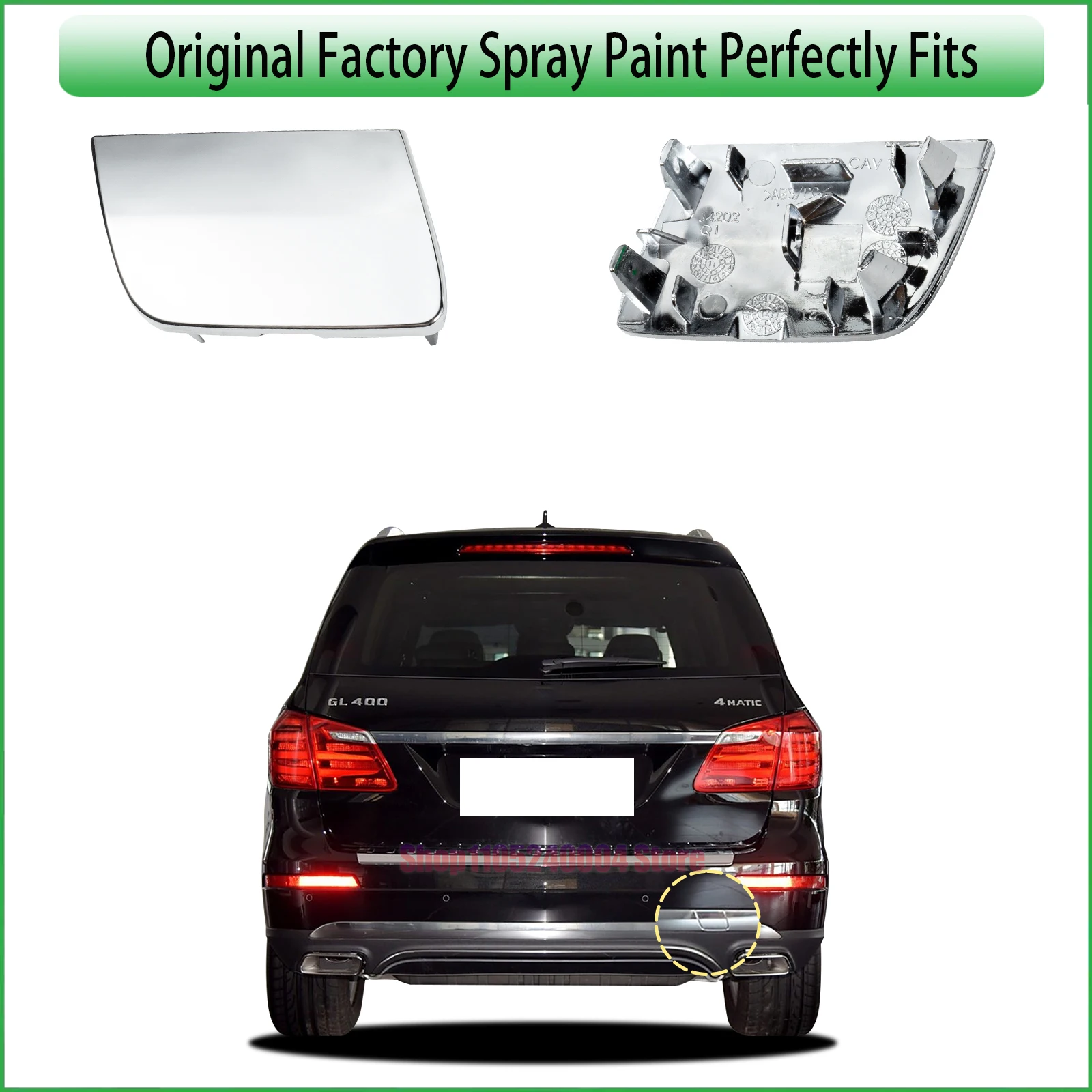 For Mercedes-Benz GL350 W166 2015-2019 Rear Bumper Tow Hook Cover Cap Genuine Part 1668852323