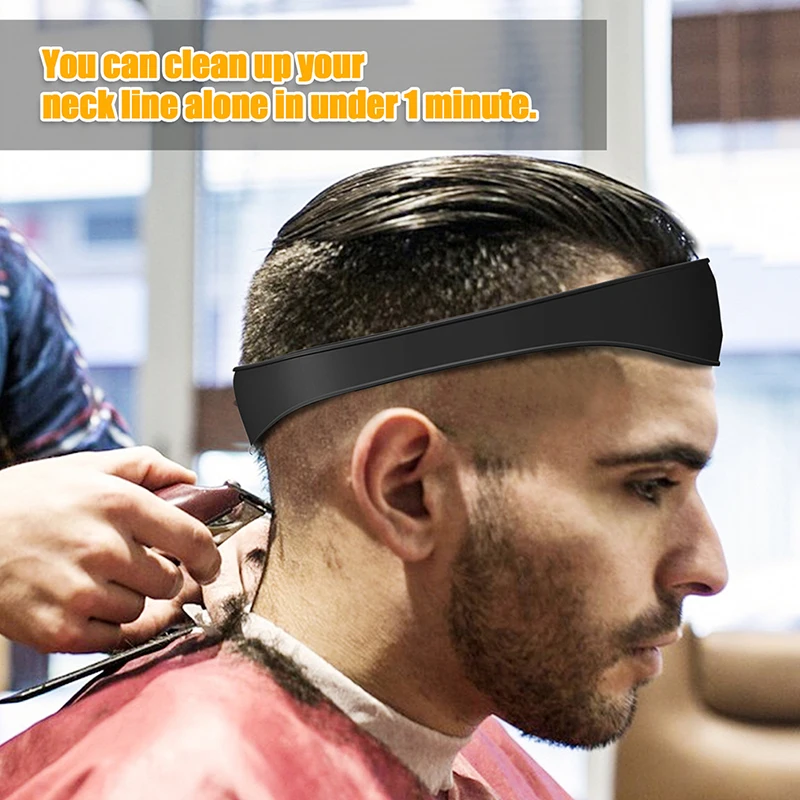 Hair Trimming Curved Silicone Haircut Band for DIY Home Haircuts Buzz Fade and Taper Guide for Clippers