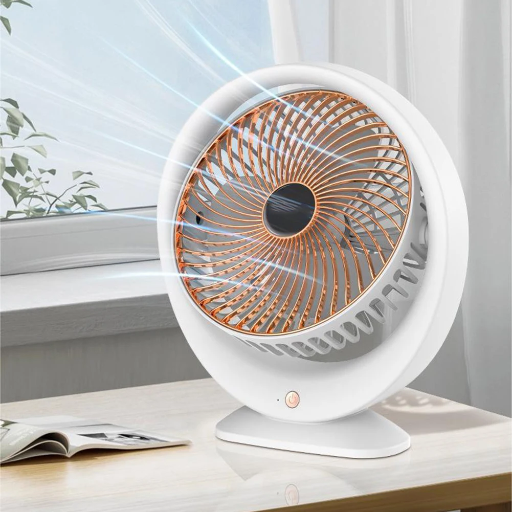 Compact USB Fan for Desktop with Strong Wind and Quiet Operation Suitable for Student Dormitory and Office Use Rechargeable