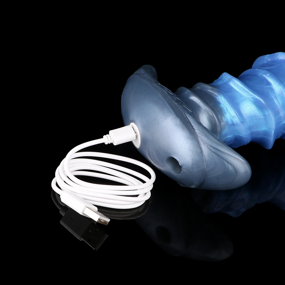 FAAK Remote Control Vibrating Strap-ons Silicone Long Ribbed Anal Plug with Large Tail BDSM Wearable Dildo Sex Toys For Women - view 6
