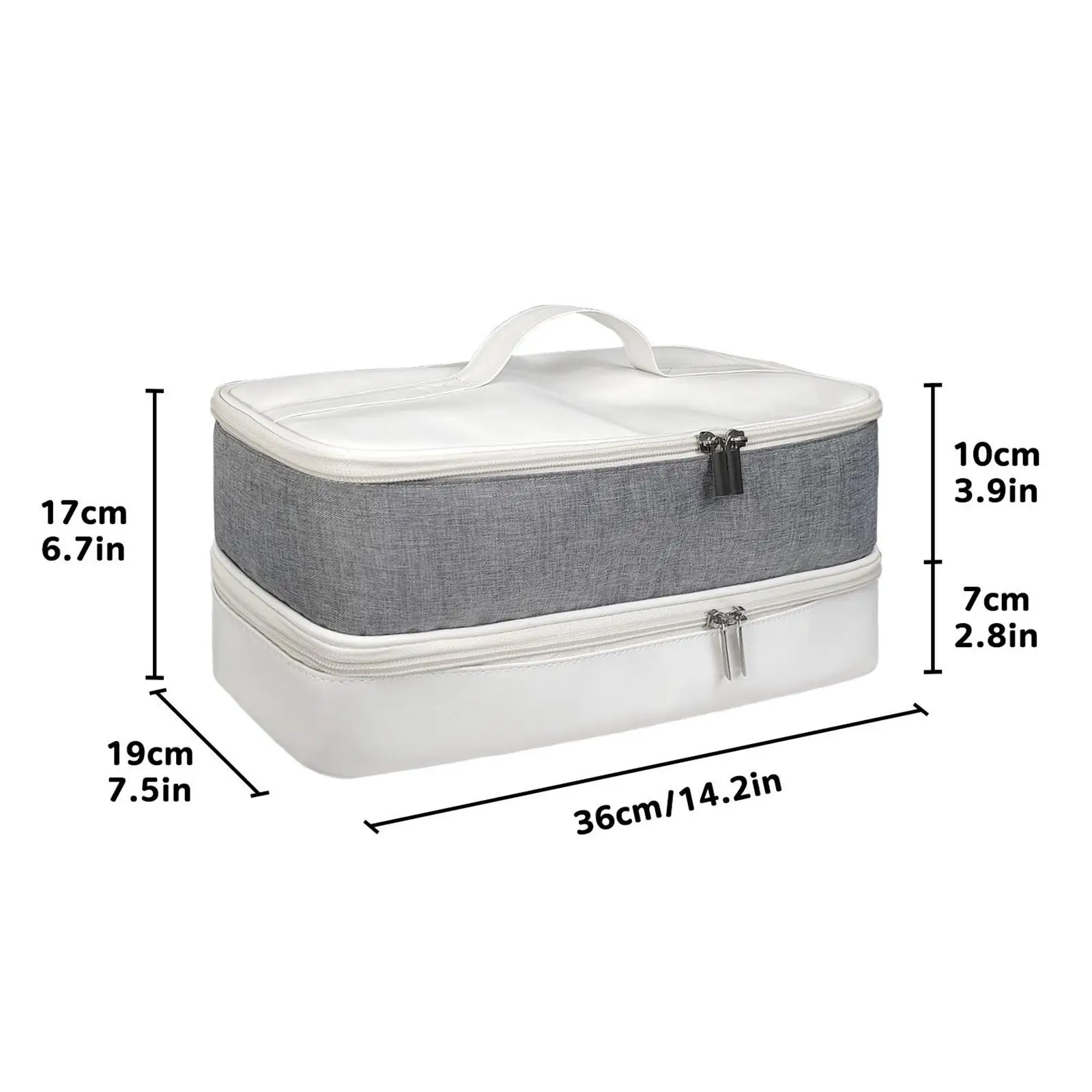 Compact Travel Carrying Case Double Zipper Hair Stylist Tool Bag Organizer for Beauty Salon and Household Use