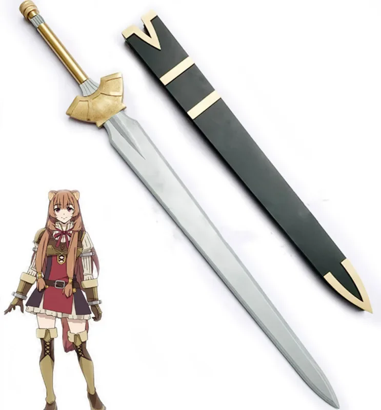 The RisingของShield Hero Raphtaliaดาบคอสเพลย์PropอาวุธSheath Scabbard PVCดาบคอสเพลย์Propsสำหรับฮาโลวีน