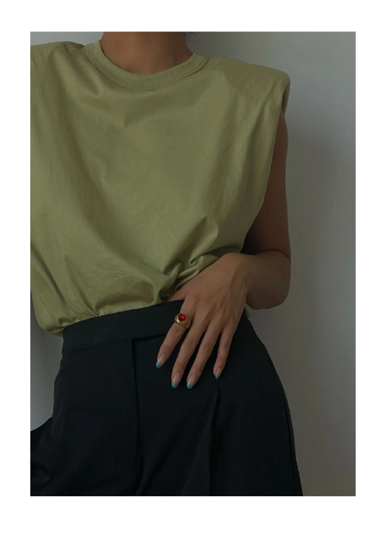 Brass With 18 K Gold Retro Heart Solid Ring Women Jewlery Stuning Designer T Show Club Cocktail Party Rare Japan Korean