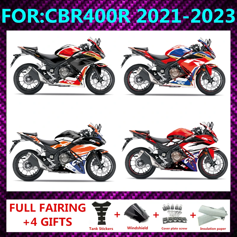 

CBR400R Fairings Kit fit For CBR 400R CBR400 R 2021 2022 2023 Motorcycle full fairing kit Bodywork Set ABS Injection mold zxmt