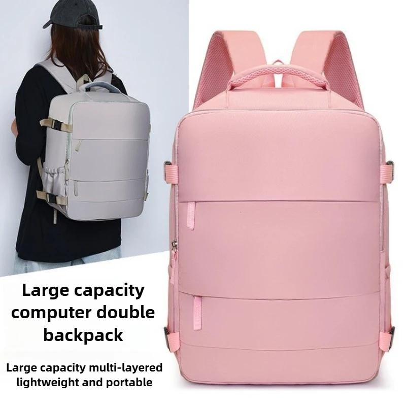 Nuovo zaino minimalista in tinta unita, unisex, grande capacità, leggero, adatto per la scuola, il lavoro, i viaggi d'affari e i viaggi