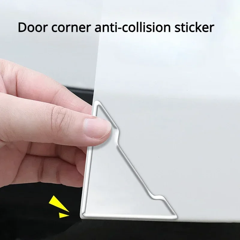 4Pcs Car Door Corner Anti-collision Covers Transparent Silicone Protector Anti-Scratch Stickers Door Protection Cover Universal