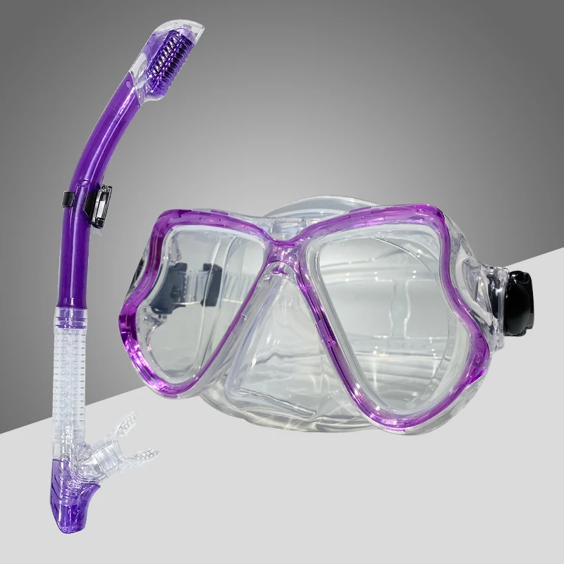 Tauchmasken für Erwachsene, Schnorchel-Atemschlauch-Set, Brille für Damen und Herren, rutschfeste Schnallenmasken – Detail 19