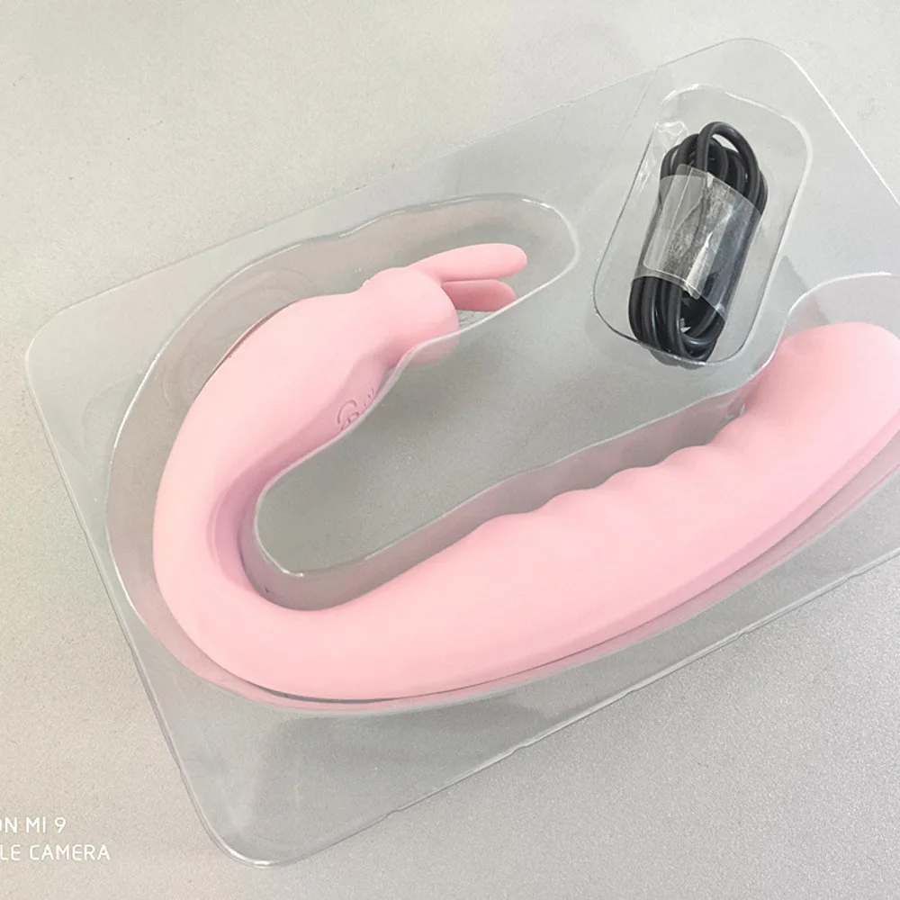 FF damska zabawka do masturbacji USB ładowanie poręczny wibrator podwójna główka kij do masażu damski masturbator produkty dla dorosłych kobiet