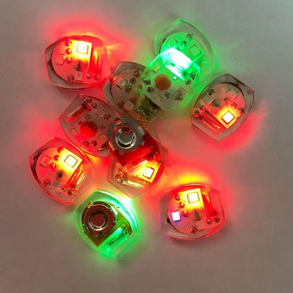 10Pcs Shoe Decoration Plastic LED Shoe Light Luminous Miniature Vibrating Light Glowing Hole Shoes Lamp Woman Men