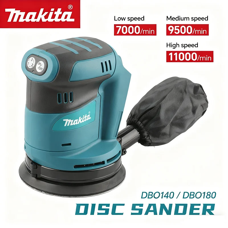 

Makita DBO180Z 18 В беспроводной бесщеточный перезаряжаемый диск случайный орбитальный шлифовальный станок деревообрабатывающий шлифовальный шпатлевка полировка голый инструмент