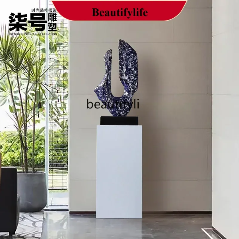 

D178 NEW Hall decoration ornament Sales office Floor-to-ceiling sculpture Art abstract model house Living room entrance decorat