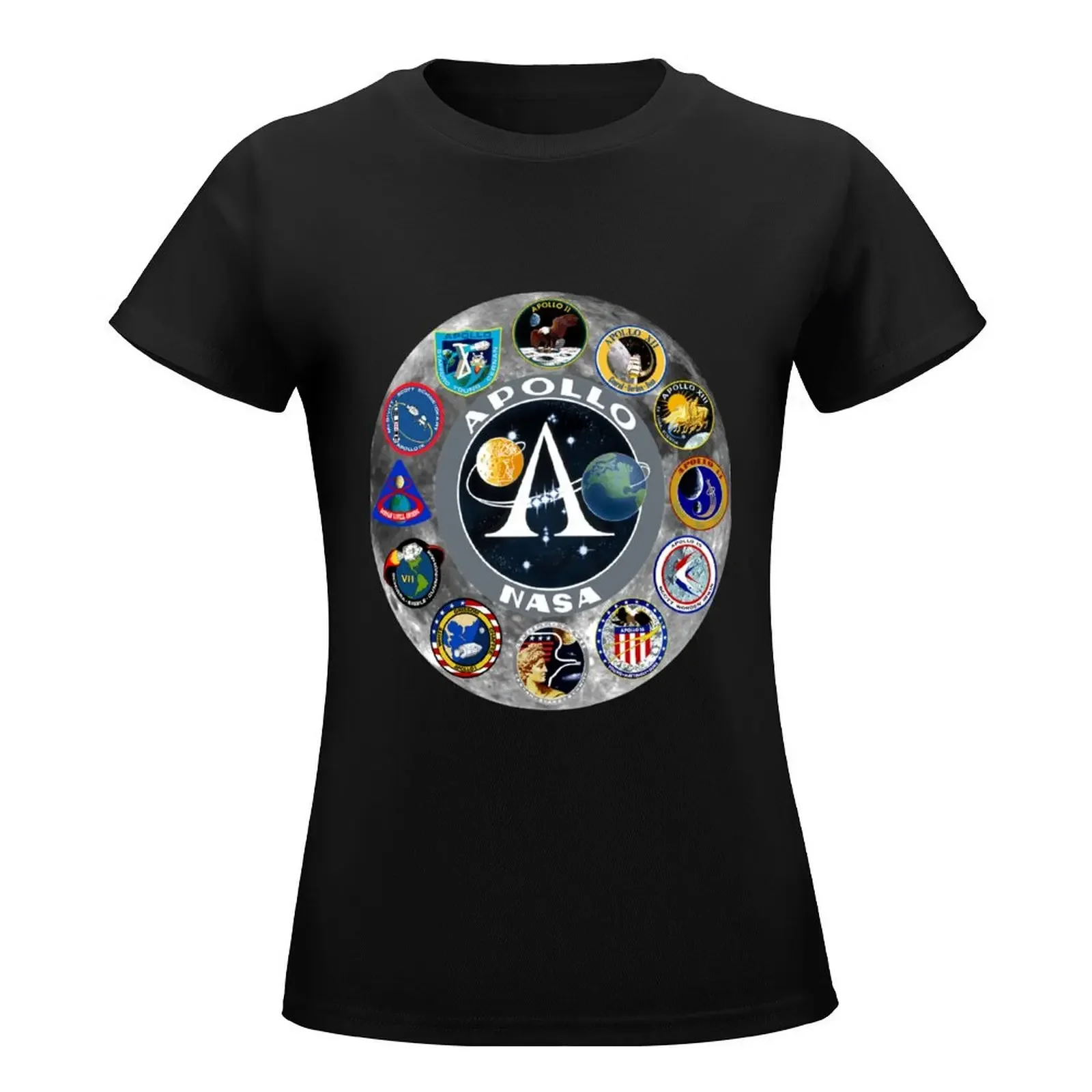 Apollo Mission Composite Logo T-Shirt Aesthetic clothing funny tops fashion woman blouse 2024