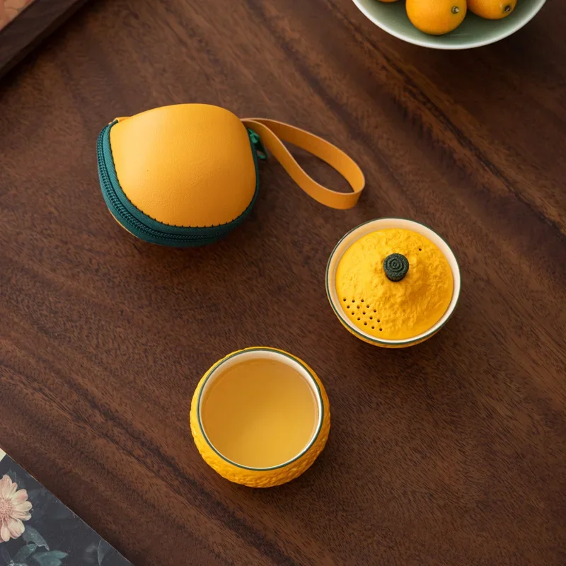 

Дорожный чайный сервиз, рабочая станция для человека, портативная керамическая чашка для питья одного человека, быстрая чашка для гостей, чашка с одной горшкой