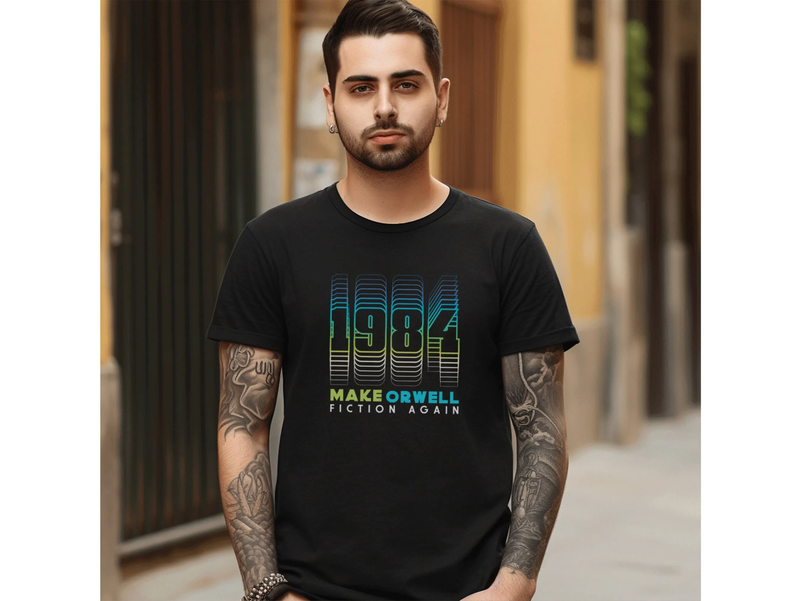 1984 Make Orwell Fiction Again Book lover big brother privacy gift for him dad George Jersey  T Shirt